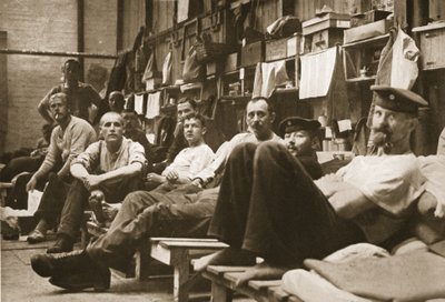 In Quarters, Handforth, illustration from German Prisoners in Great Britain by English Photographer