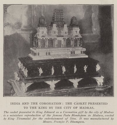 India and the Coronation, the Casket presented to the King by the City of Madras by English Photographer