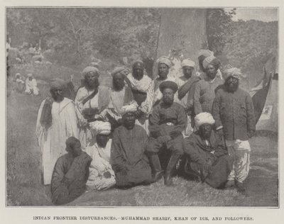 Indian Frontier Disturbances, Muhammad Sharif, Khan of Dir, and Followers by English Photographer