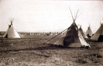 Indian Tents, photographed by the Royal Engineers on the Forty-Ninth Parallel by English Photographer