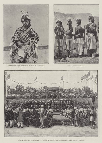 Installation of the Khan of Kalat by English Photographer