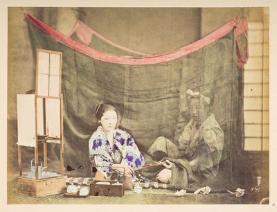 Japanese couple at their leisure, Studio tableau by English Photographer