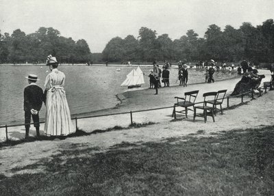 Kensington Gardens, the Round Pond by English Photographer