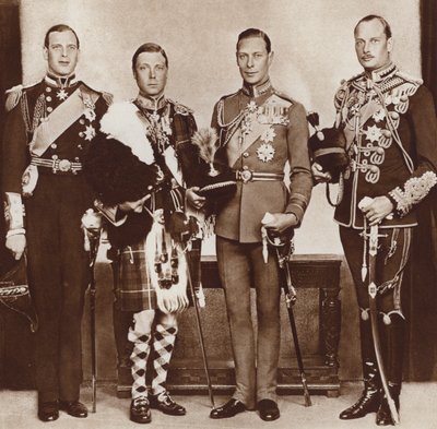King Edward VIII and his brothers by English Photographer