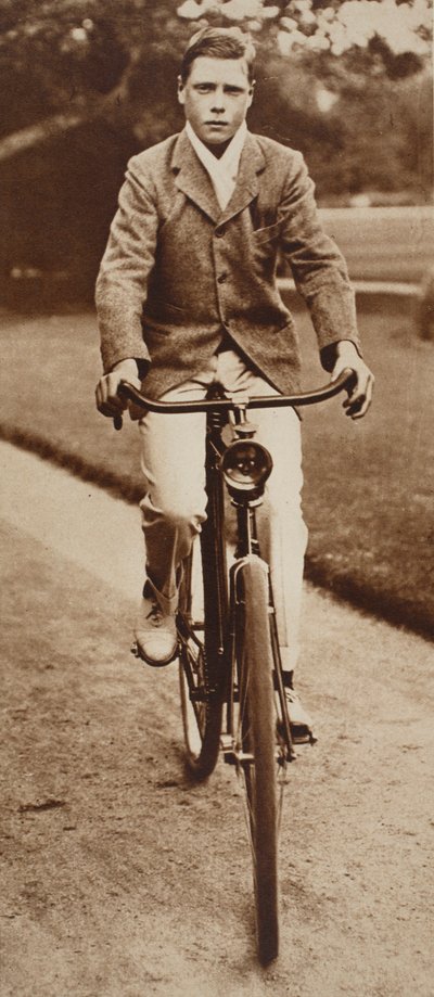 King Edward VIII Riding His Bicycle in 1911 by English Photographer