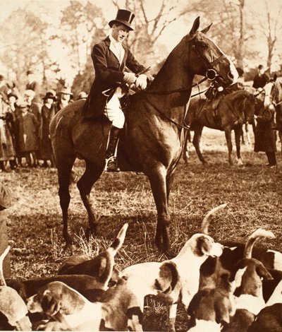 King Edward VIII with the Beaufort Hunt, 1923 by English Photographer