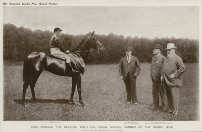 King Edward VII with his horse, Minoru, winner of the Derby by English Photographer