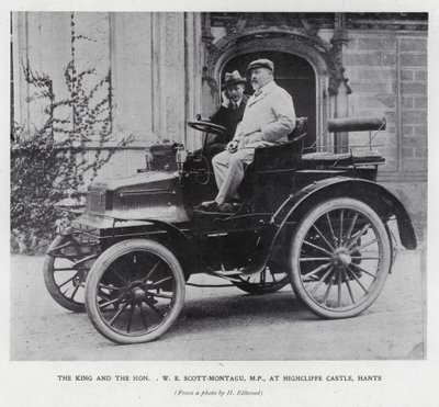 King Edward VII with the MP, W E Scott-Montagu, at Highcliffe Castle, Hampshire by English Photographer