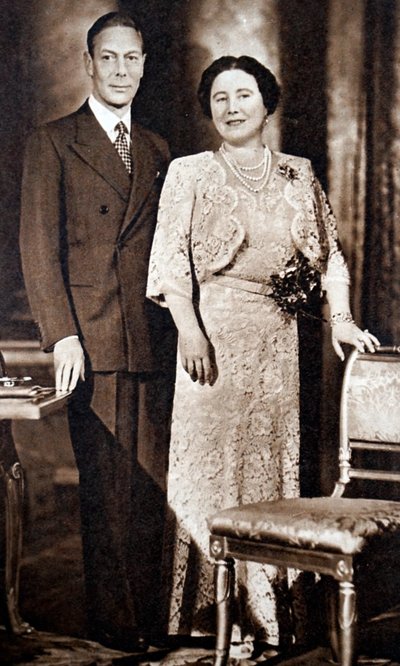 King George VI and Elizabeth, The Queen Mother by English Photographer