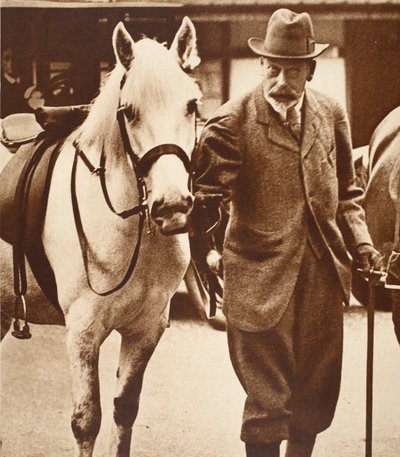 King George and His Favourite Pony Jock, 1930s by English Photographer