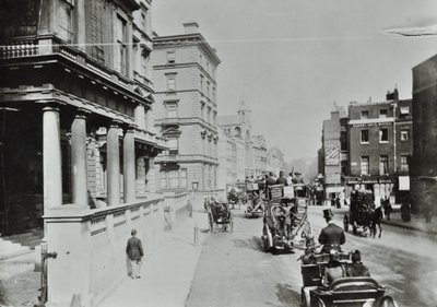 Knightsbridge, Westminster: looking east by Albert Gate, 1890 by English Photographer
