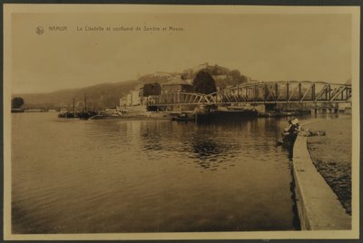 The Citadel and confluence of Sambre and Meuse, Namur, c.1914 by English Photographer