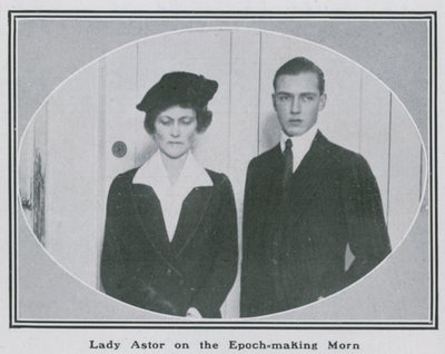 Lady Nancy Astor on the epoch-making morn by English Photographer