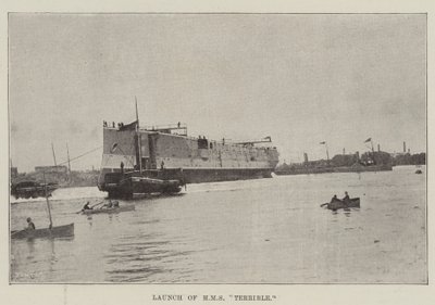 Launch of HMS Terrible by English Photographer