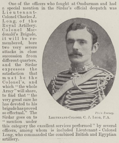 Lieutenant-Colonel C J Long, RA by English Photographer