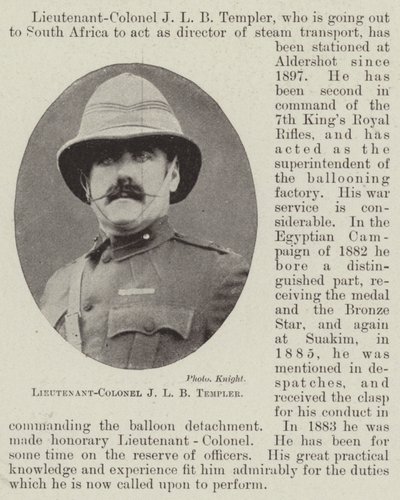 Lieutenant-Colonel J L B Templer by English Photographer