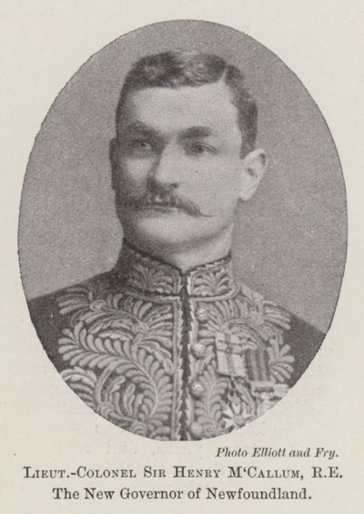 Lieutenant-Colonel Sir Henry MCallum, RE, the New Governor of Newfoundland by English Photographer