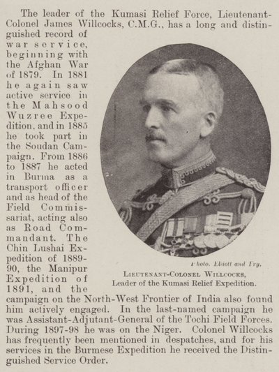 Lieutenant-Colonel Willcocks, Leader of the Kumasi Relief Expedition by English Photographer