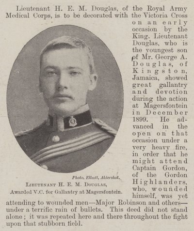 Lieutenant H E M Douglas, awarded VC for Gallantry at Magersfontein by English Photographer