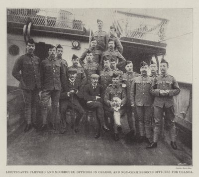 Lieutenants Clifford and Moorhouse, Officers in Charge, and Non-Commissioned Officers for Uganda by English Photographer