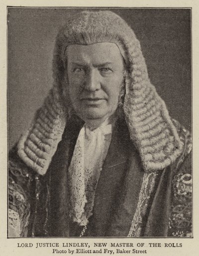 Lord Justice Lindley, New Master of the Rolls by English Photographer