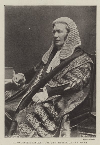 Lord Justice Lindley, the New Master of the Rolls by English Photographer
