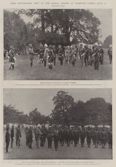 Lord Kitcheners Visit to the Indian Troops at Hampton Court, 22 July by English Photographer