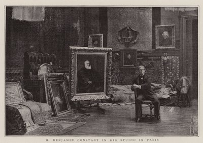 M Benjamin Constant in his Studio in Paris by English Photographer