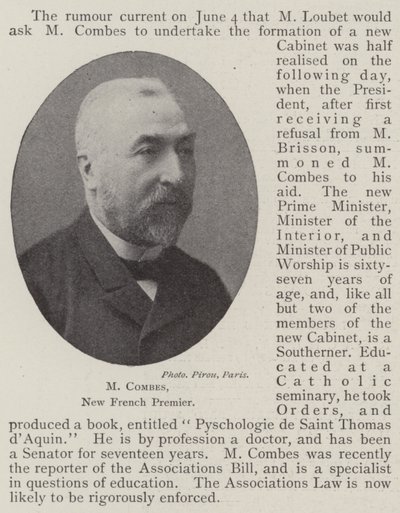 M Combes, New French Premier by English Photographer