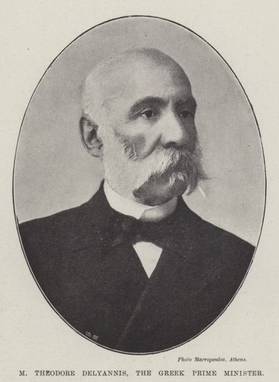 M Theodore Delyannis, the Greek Prime Minister by English Photographer