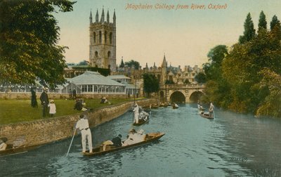 Magdalen College, Oxford, from the river by English Photographer