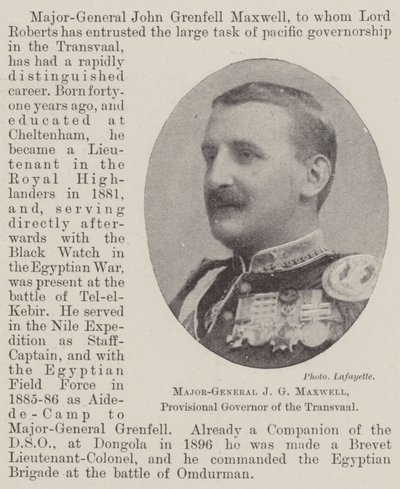 Major-General J G Maxwell, Provisional Governor of the Transvaal by English Photographer