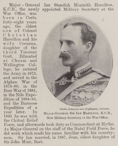 Major-General Sir Ian Hamilton, New Military Secretary at the War Office by English Photographer