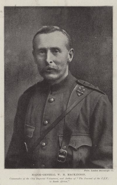 Major-General W H Mackinnon, Commander of the City Imperial Volunteers, and Author of The Journal of the CIV in South Africa by English Photographer
