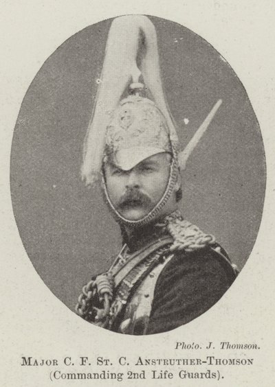 Major C F St C Anstruther-Thomson, commanding 2nd Life Guards by English Photographer