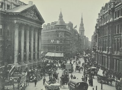 Mappin and Webb, Cheapside, from Mansion House looking west, City of London, 1895 by English Photographer