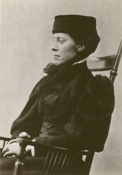 Mary Kingsley, portrait, sitting, wearing hat by English Photographer