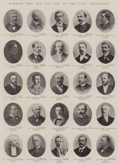Members who did not sit in the Last Parliament by English Photographer