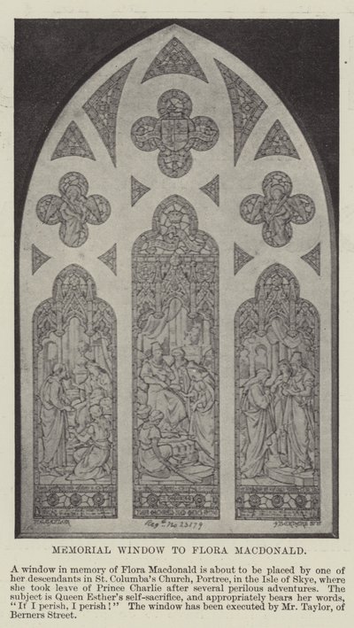 Memorial Window to Flora Macdonald by English Photographer