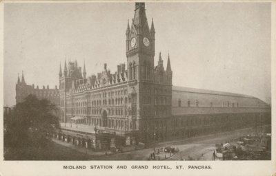 Midland Station and Grand Hotel, St Pancras, London by English Photographer