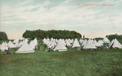 Military encampment, Aldershot, Hampshire by English Photographer