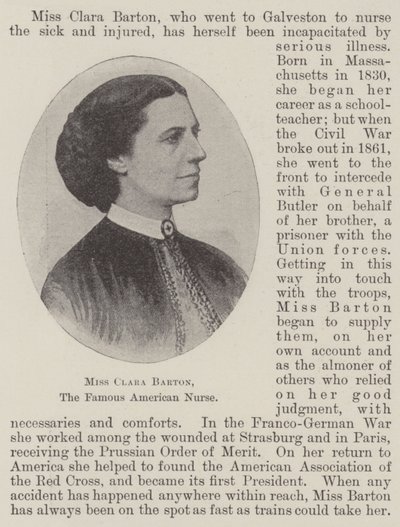 Miss Clara Barton, the famous American nurse by English Photographer