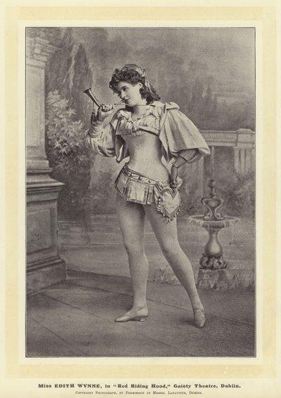 Miss Edith Wynne in Red Riding Hood, Gaiety Theatre, Dublin by English Photographer