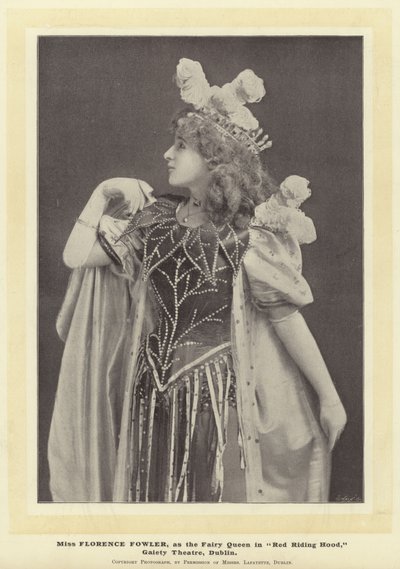 Miss Florence Fowler as the Fairy Queen in Red Riding Hood, Gaiety Theatre, Dublin by English Photographer