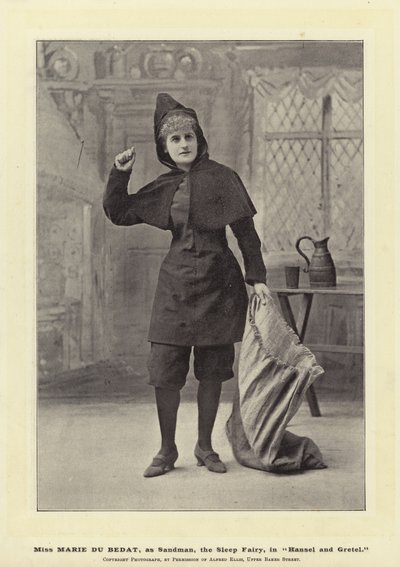 Miss Marie Du Bedat as Sandman, the Sleep Fairy in Hansel and Gretel by English Photographer