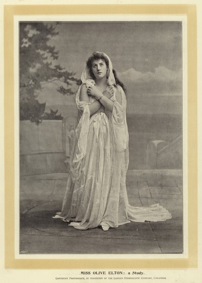 Miss Olive Elton: a Study by English Photographer