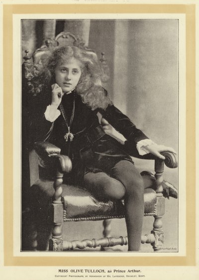 Miss Olive Tulloch as Prince Arthur by English Photographer