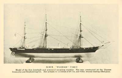 Model of HMS Warrior by English Photographer