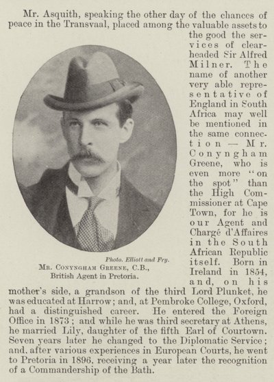 Mr Conyngham Greene, CB, British Agent in Pretoria by English Photographer