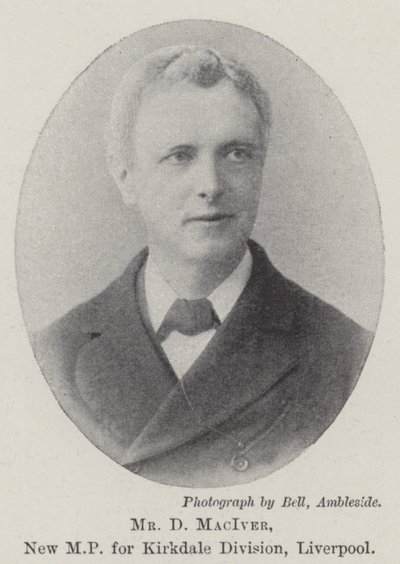 Mr D MacIver, New MP for Kirkdale Division, Liverpool by English Photographer